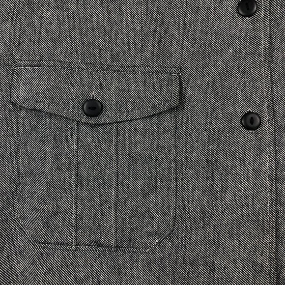 Dialogue Herringbone Linen Blend Oversized Jacket/Shacket Career Office Classic - Picture 5 of 11